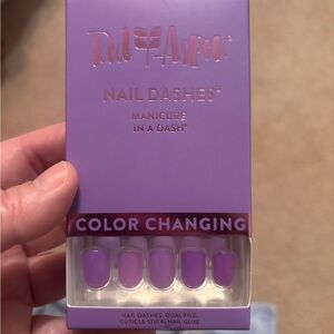 Color Changing Purple Nail Dashes by Red Aspen